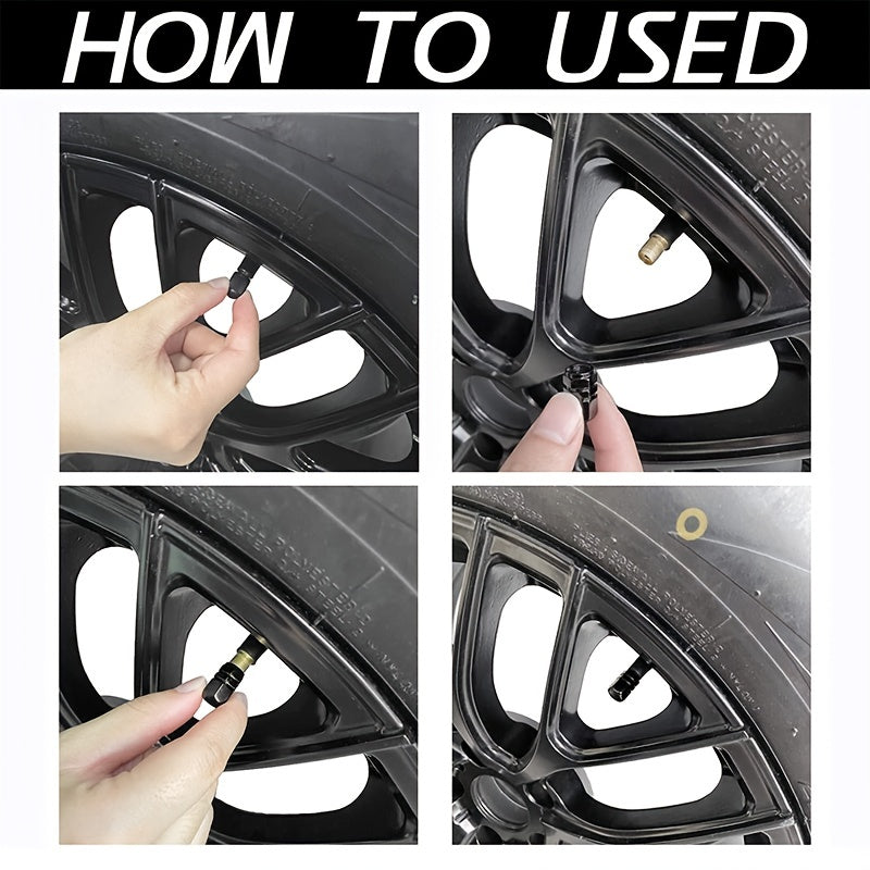 4/8pcs Aluminum Alloy Tire Valve Caps - Dustproof &amp; USA AIR Compatible - For Cars, Motorcycles &amp; Trucks