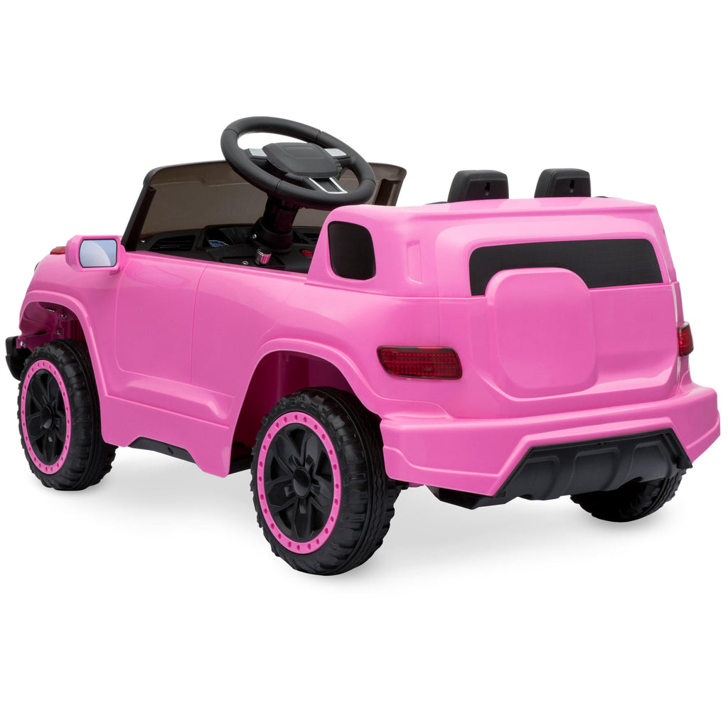 6V Kids Ride On Car Truck w/ Parent Control, 3 Speeds, LED Headlights, MP3 Player, Horn - Pink