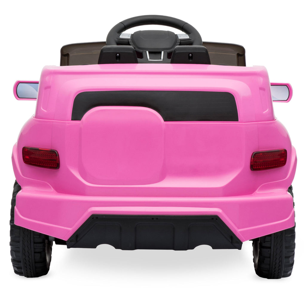 6V Kids Ride On Car Truck w/ Parent Control, 3 Speeds, LED Headlights, MP3 Player, Horn - Pink