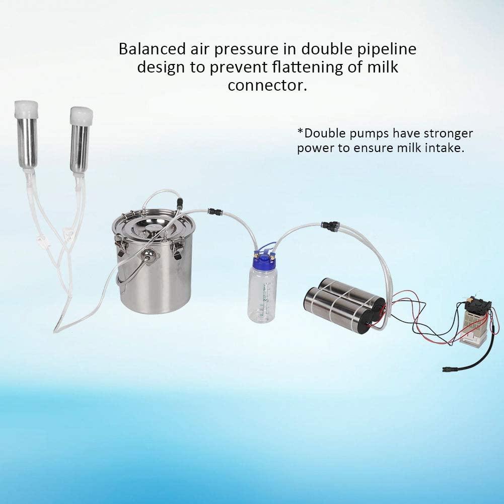 5L Electric MilMachine Portable Goat Sheep Ewes Milker Cow MilKit Impulse MilMachine for Home Small scalefarm(Cow)
