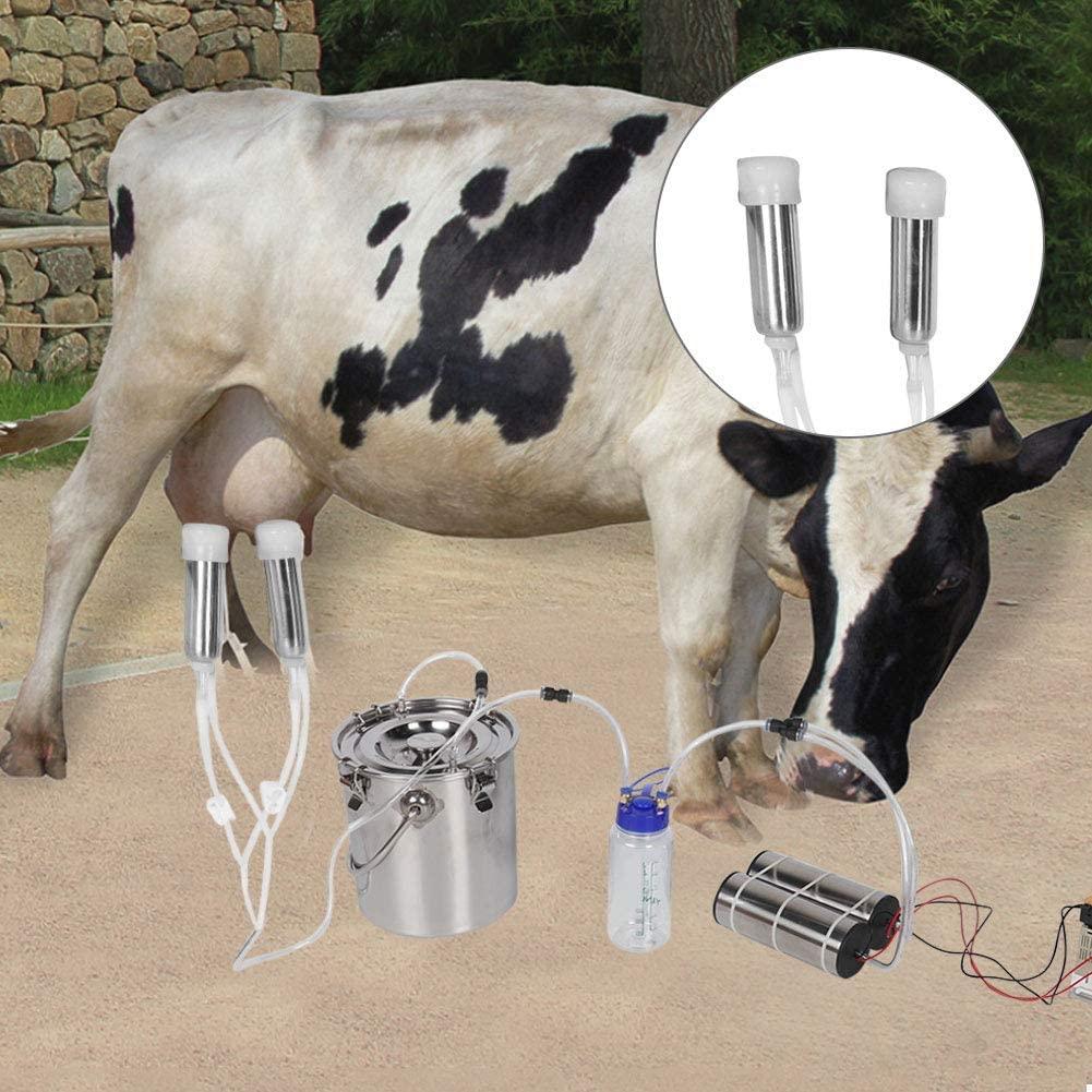 5L Electric MilMachine Portable Goat Sheep Ewes Milker Cow MilKit Impulse MilMachine for Home Small scalefarm(Cow)