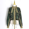 turtleneck long sleeve coat