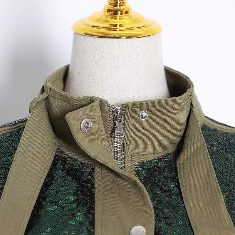 turtleneck long sleeve coat