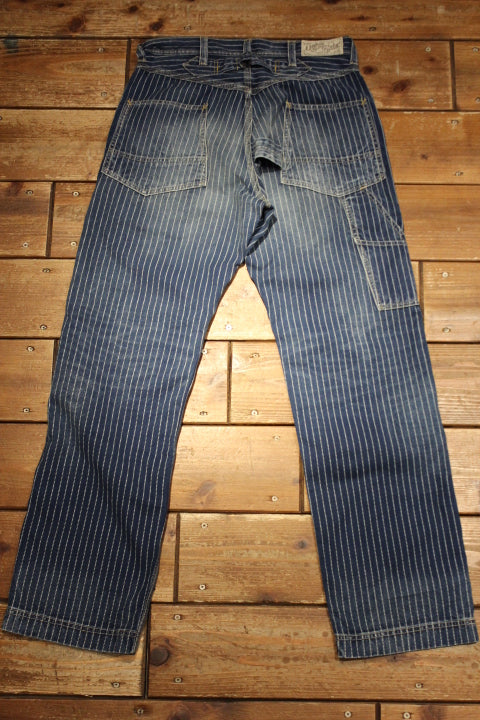 1920-1930s indigo wabash striped retro pants