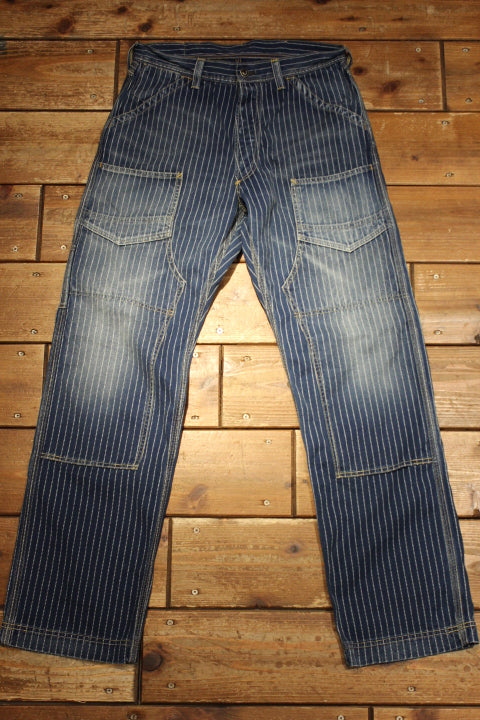 1920-1930s indigo wabash striped retro pants