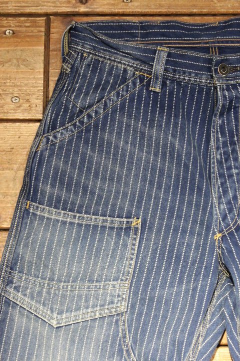 1920-1930s indigo wabash striped retro pants