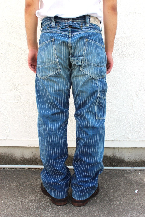 1920-1930s indigo wabash striped retro pants