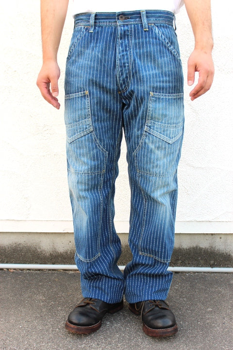 1920-1930s indigo wabash striped retro pants