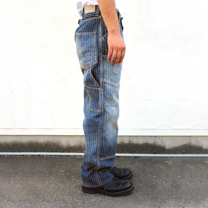 1920-1930s indigo wabash striped retro pants