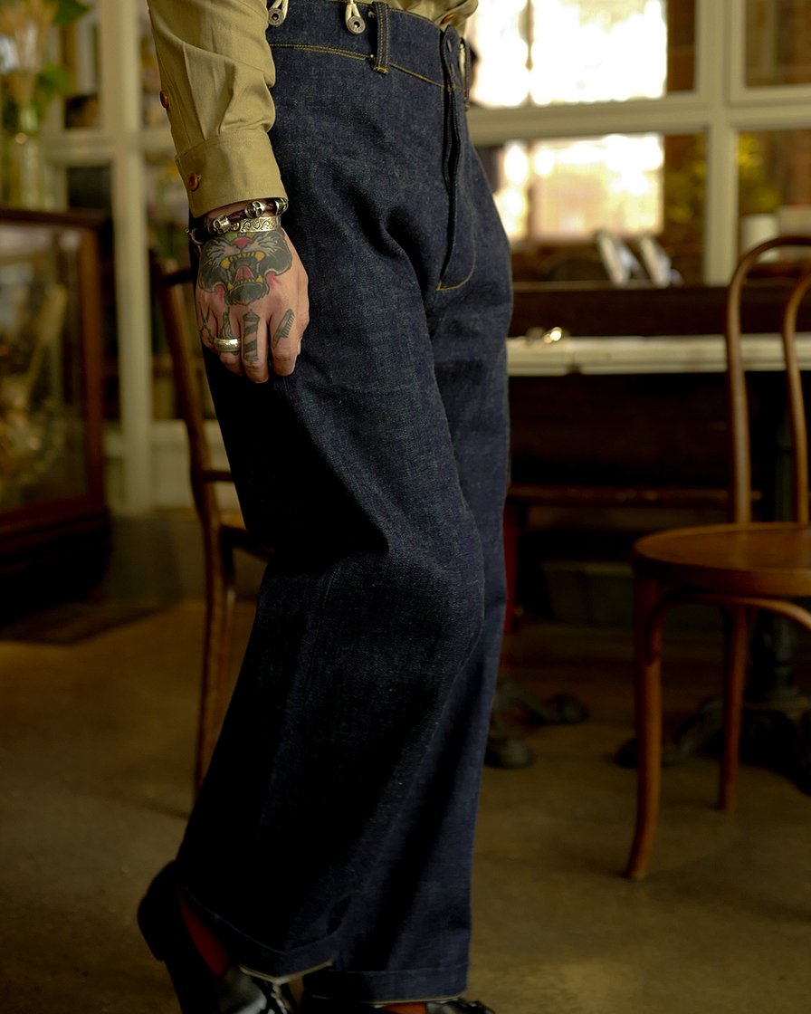 1930s fishtail jeans