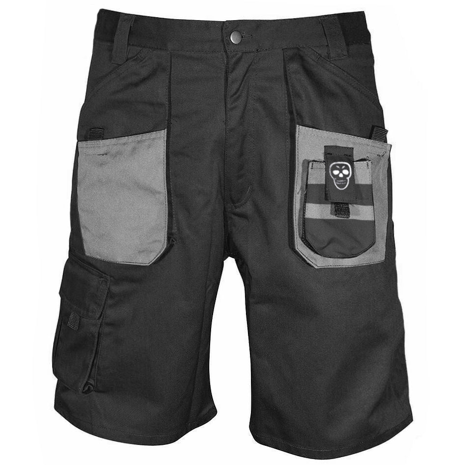 men's outdoor skull heavy duty multi-pocket work shorts