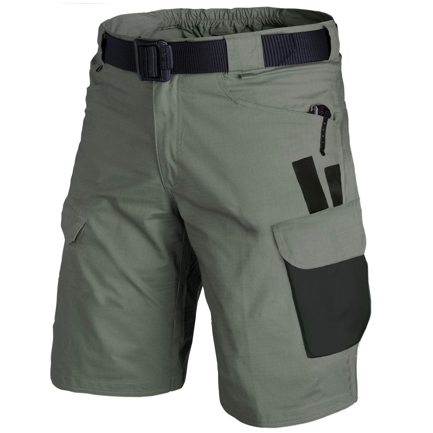 men's outdoor contrast multi-pocket tactical cargo shorts