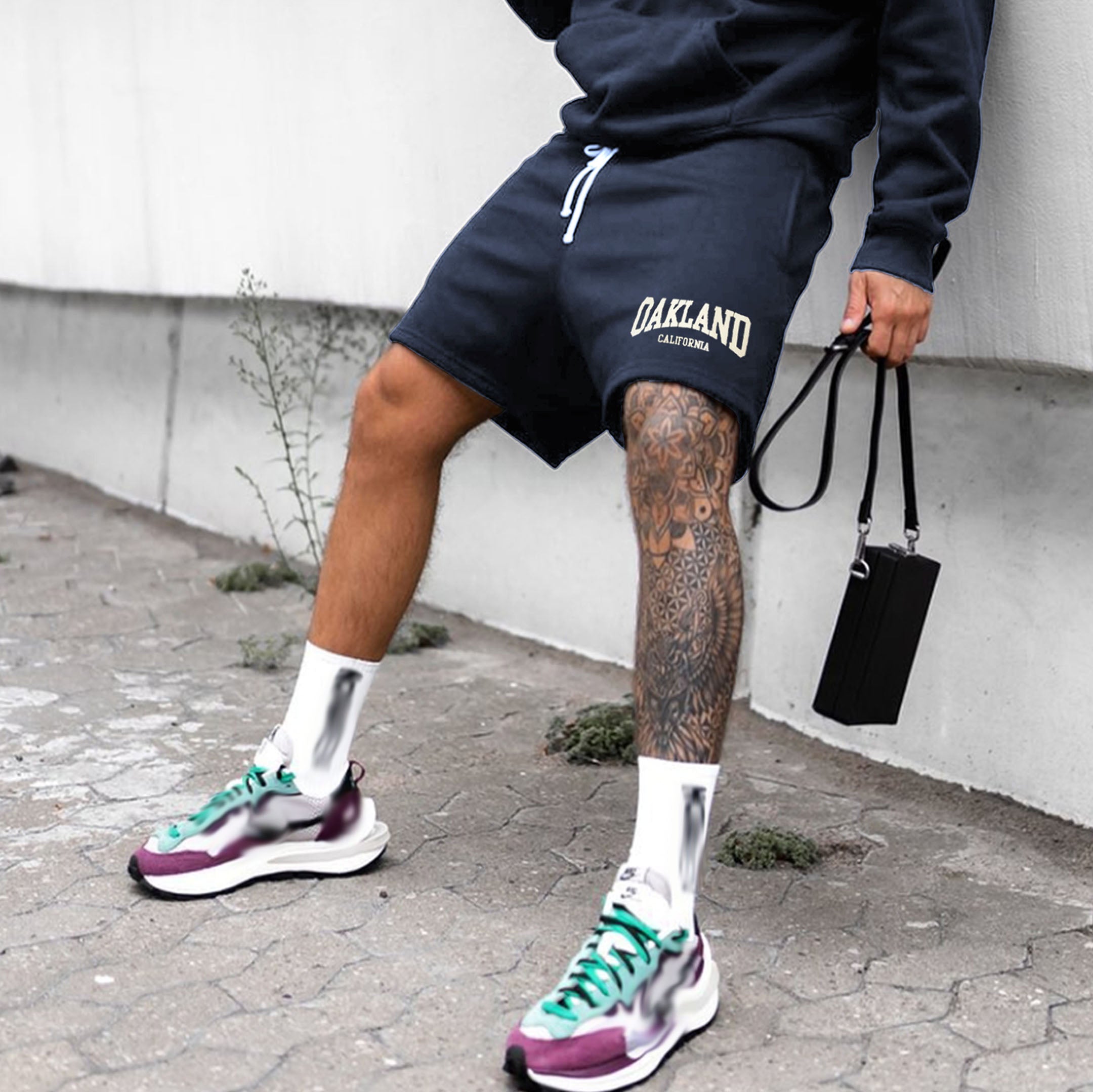 retro men's oakland short sweatpants
