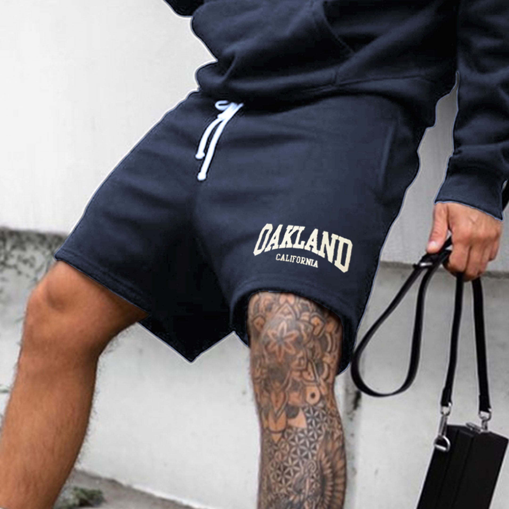 retro men's oakland short sweatpants