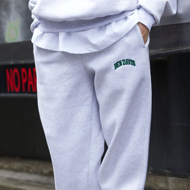 letter print bouquet foot sweatpants