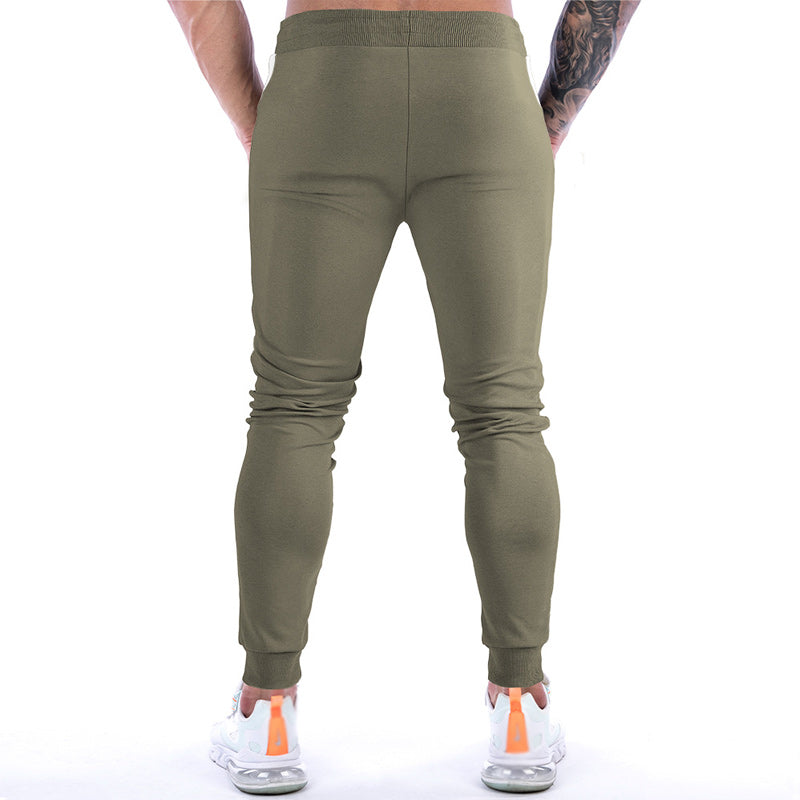 contrast panel slim track pants gym pants