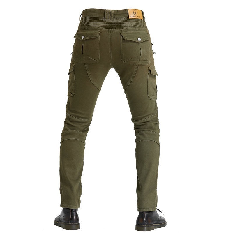 men's double zipper motorcycle racing anti-drop riding pants