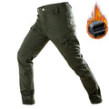 polar fleece military men's cargo pants with pockets