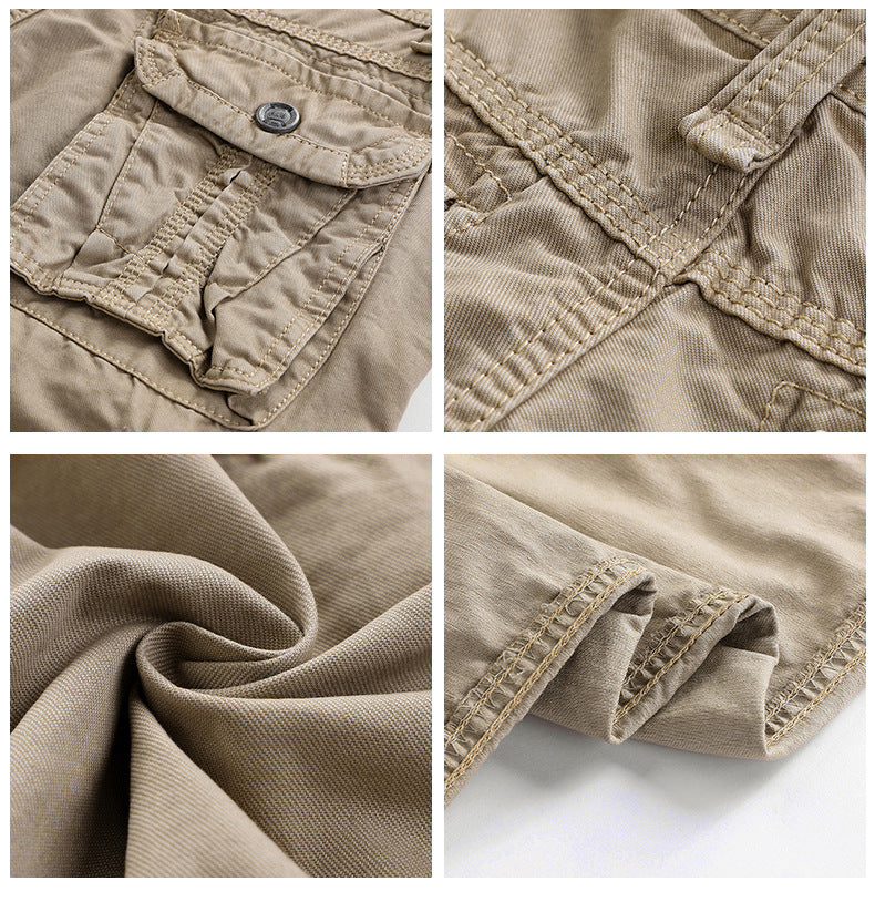 men's multi-pocket athleisure cotton pants
