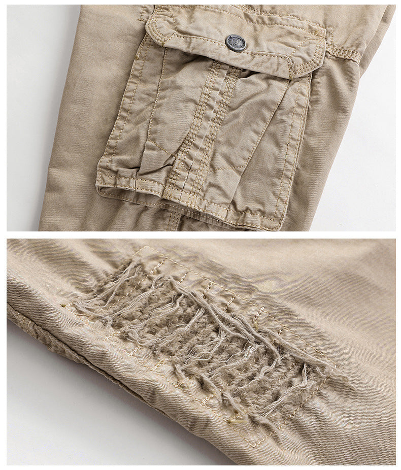 men's multi-pocket athleisure cotton pants