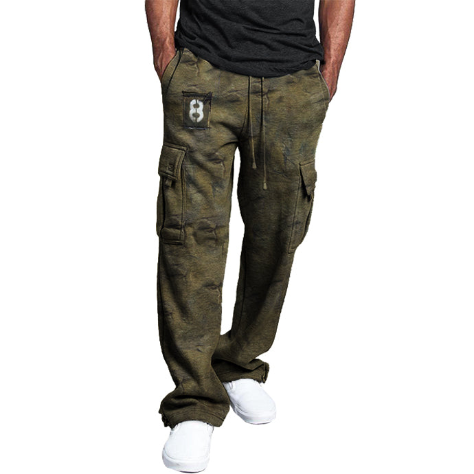 mens casual large pocket pants