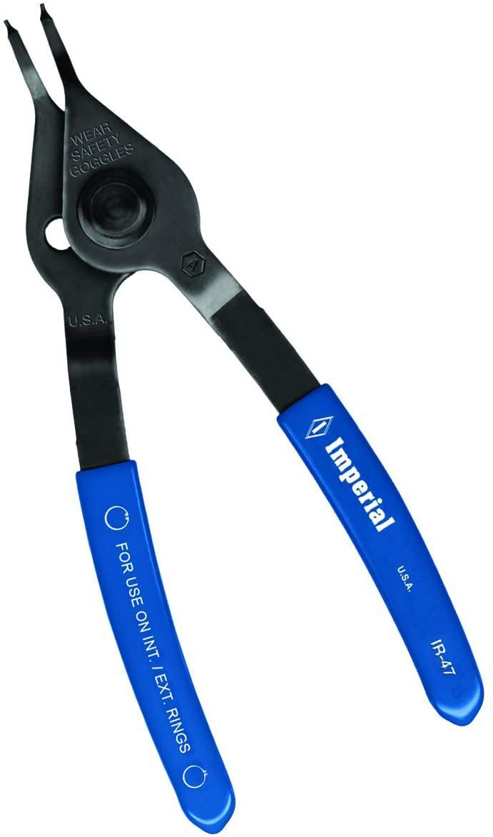 Imperial Tool IR12K Fixed Tip Convertible Retaining Ring Pliers for 1/4" to 3-1/2" Rings, 12 Piece Kit