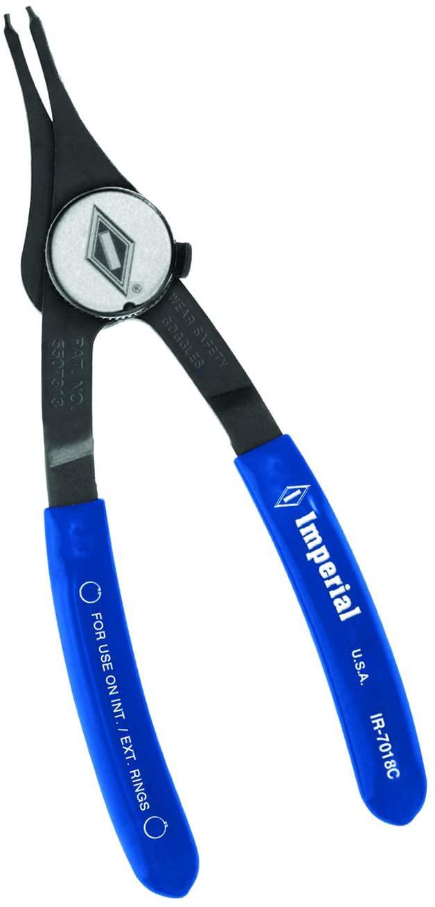Imperial Tool IR12K Fixed Tip Convertible Retaining Ring Pliers for 1/4" to 3-1/2" Rings, 12 Piece Kit