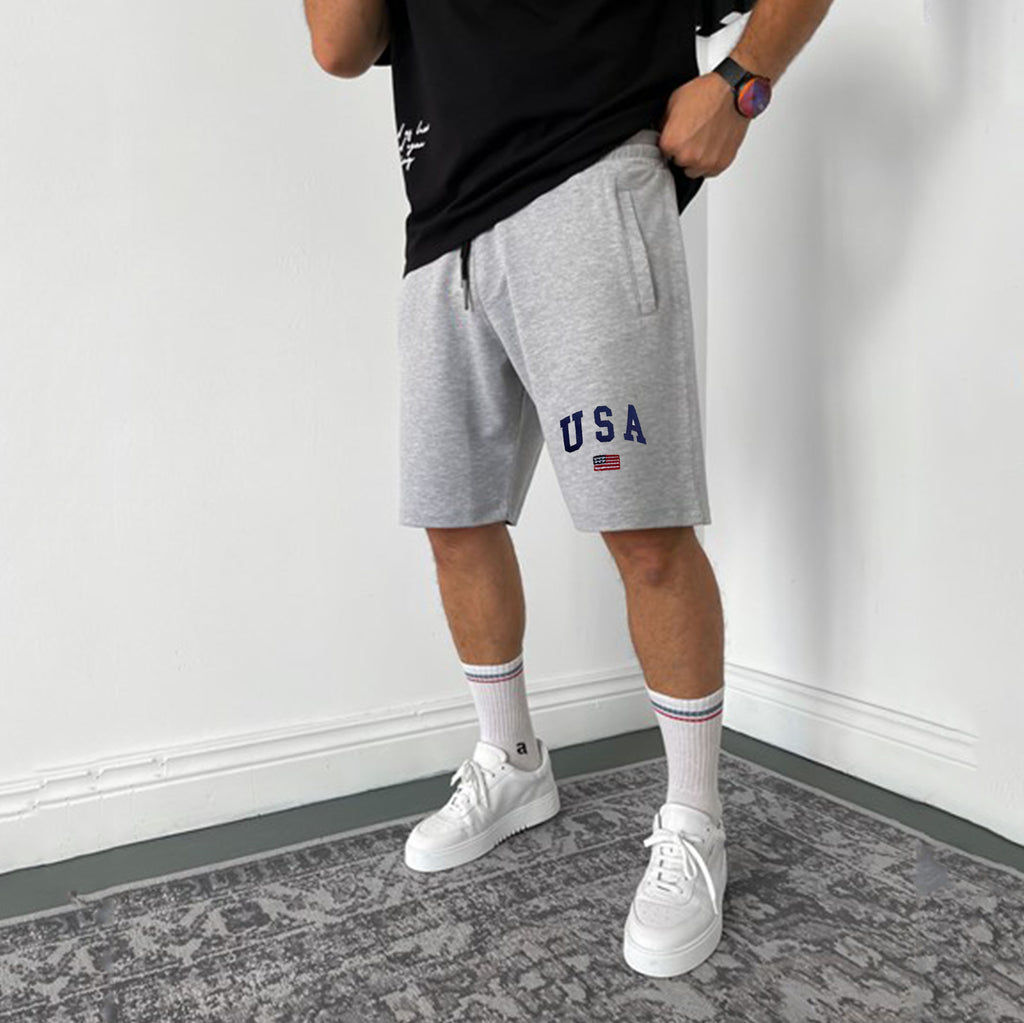 men jogger short - gray usa