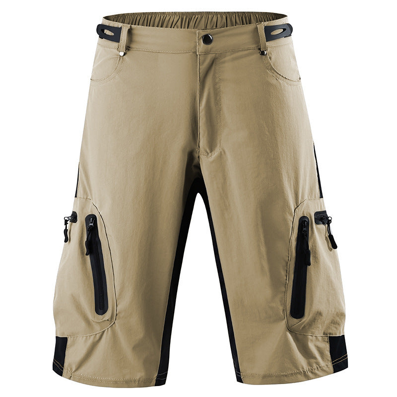 men's quick dry breathable panel multi-pocket tactical sports cycling shorts