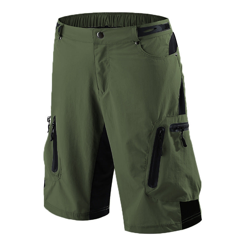 men's quick dry breathable panel multi-pocket tactical sports cycling shorts