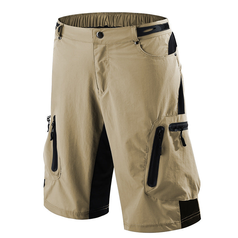 men's quick dry breathable panel multi-pocket tactical sports cycling shorts