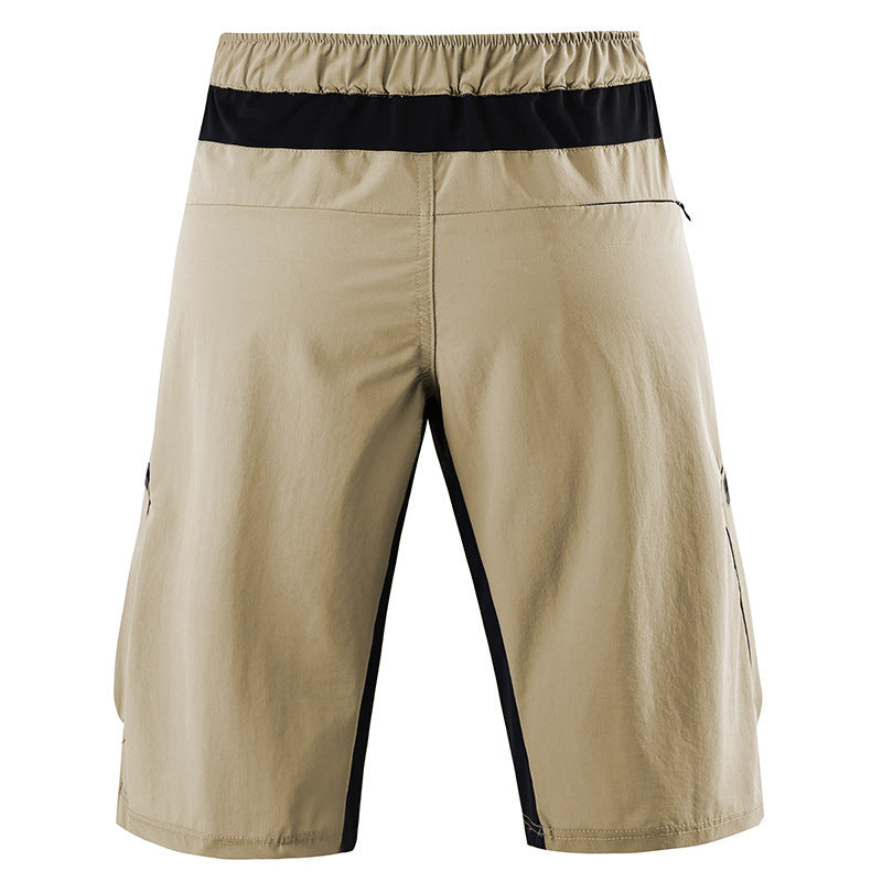 men's quick dry breathable panel multi-pocket tactical sports cycling shorts