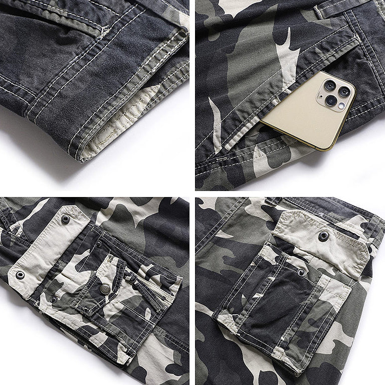 men's outdoor sports camo cargo shorts