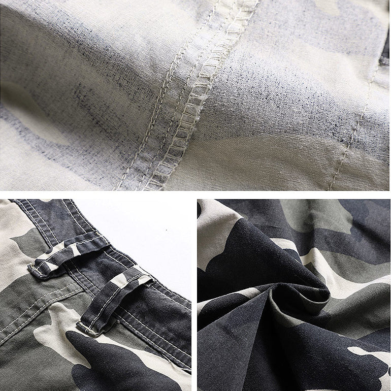 men's outdoor sports camo cargo shorts