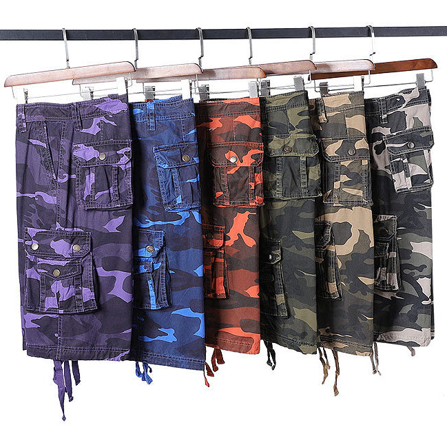 men's outdoor sports camo cargo shorts