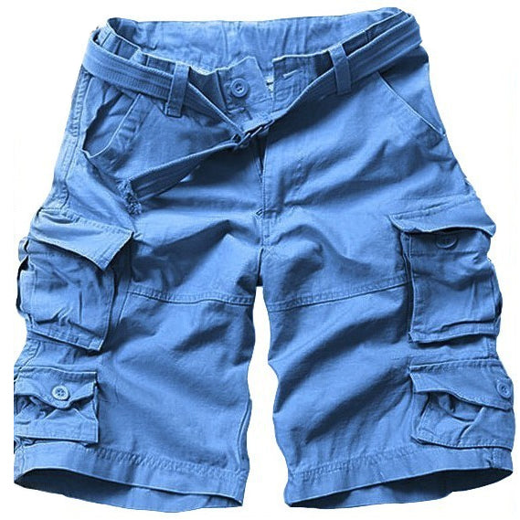 men's casual loose multi-pocket cargo shorts