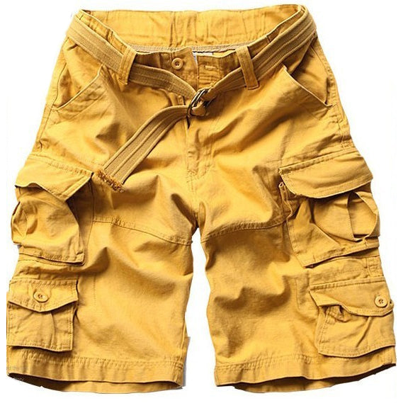 men's casual loose multi-pocket cargo shorts