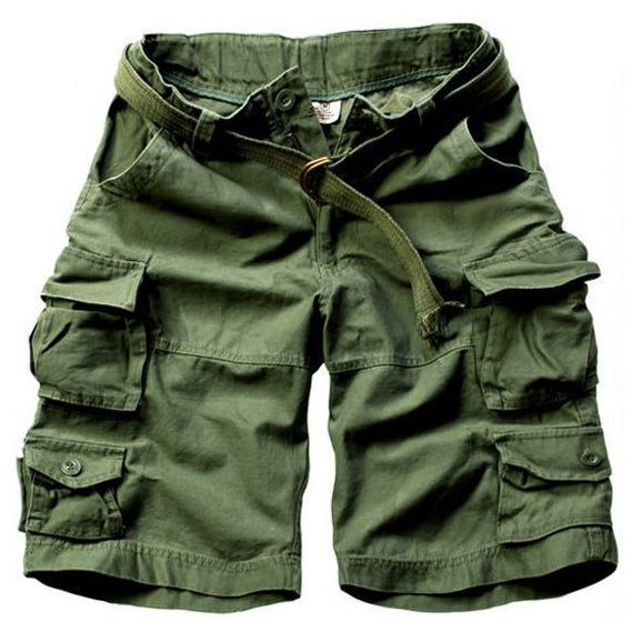 men's casual loose multi-pocket cargo shorts
