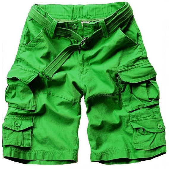 men's casual loose multi-pocket cargo shorts