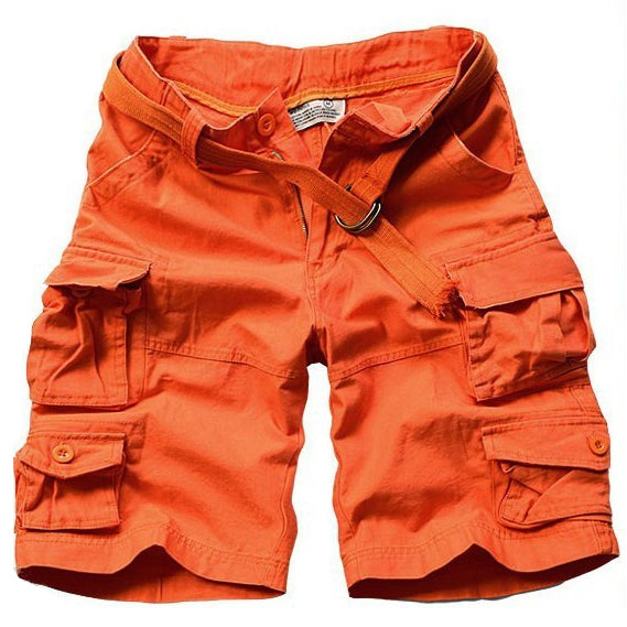men's casual loose multi-pocket cargo shorts