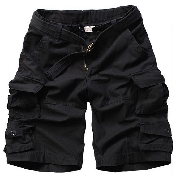 men's casual loose multi-pocket cargo shorts