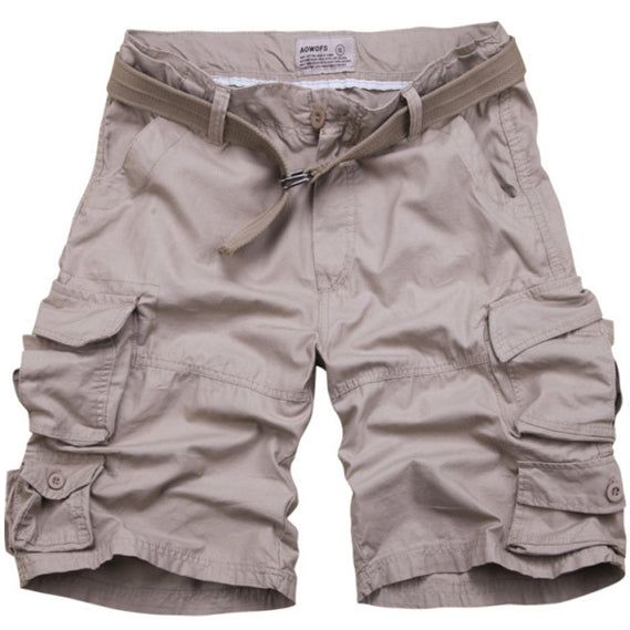 men's casual loose multi-pocket cargo shorts