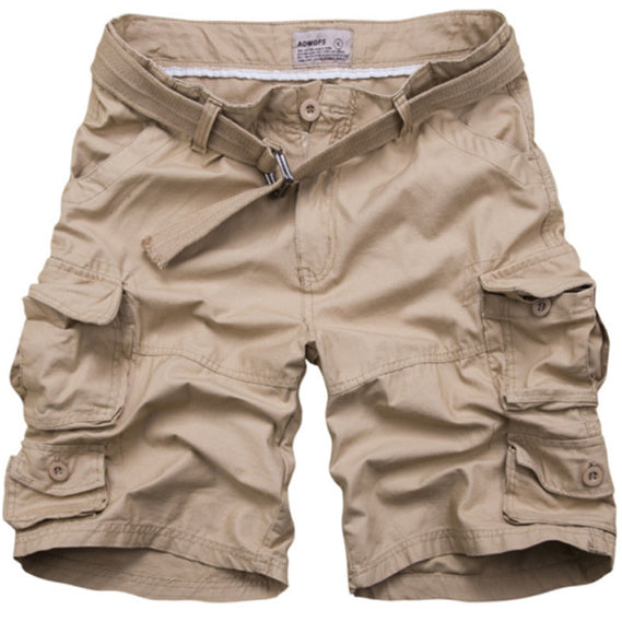 men's casual loose multi-pocket cargo shorts