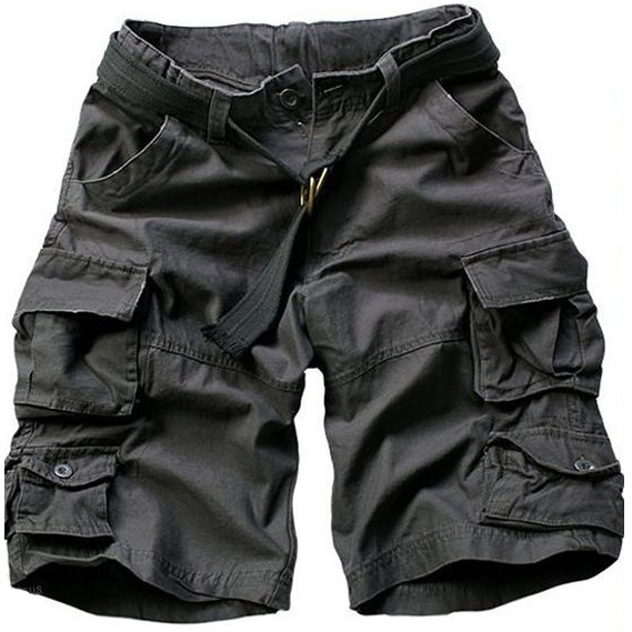 men's casual loose multi-pocket cargo shorts