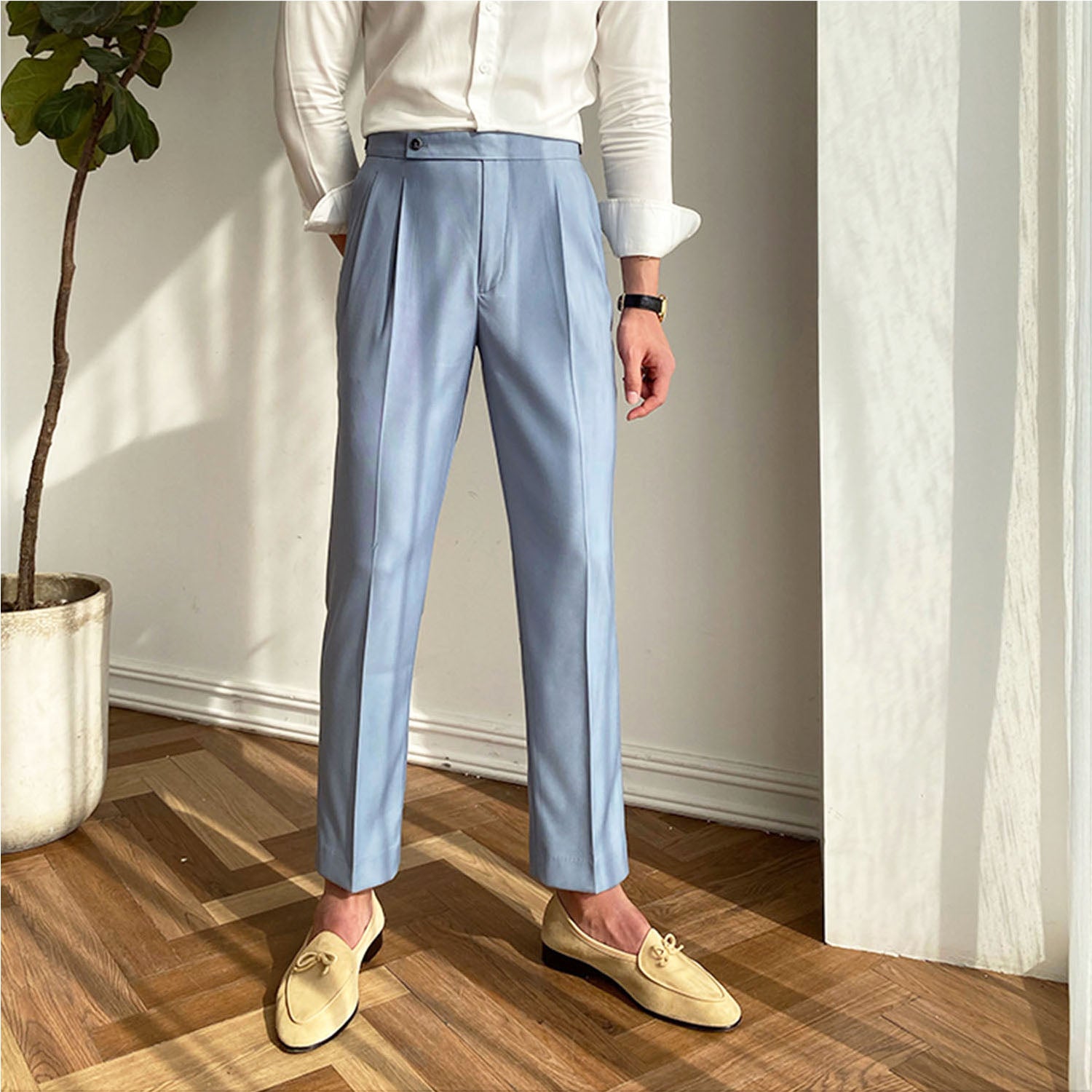 gentleman elegant and comfortable trousers