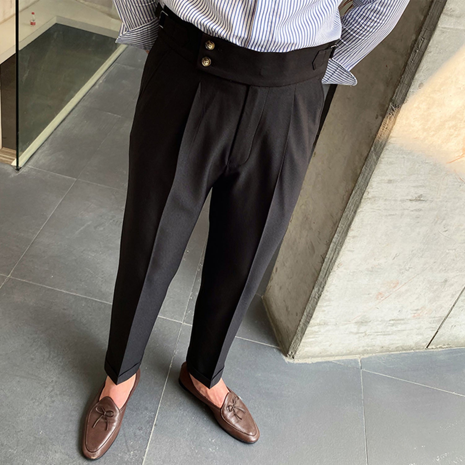 gentleman comfortable vintage trousers