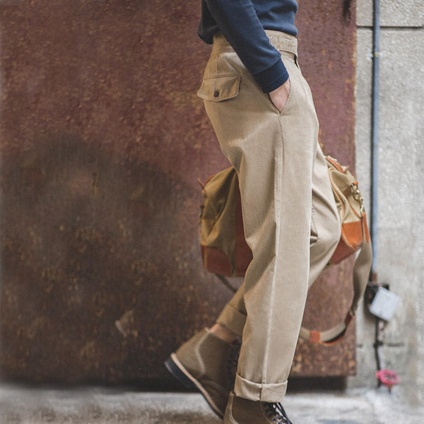 retro minimalist military mens trousers for officers