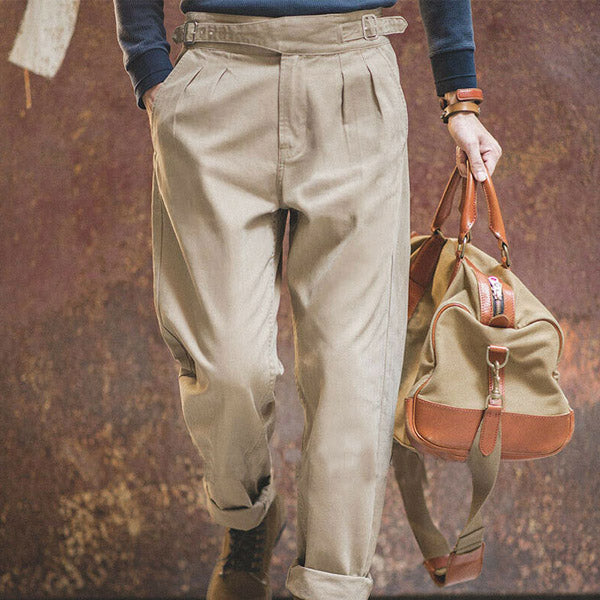 retro minimalist military mens trousers for officers