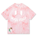 Spring/Summer Good Vibes Smiley Tie-dye T-shirt
