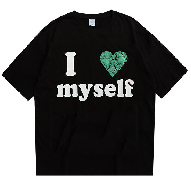 Loose Lettering Faux Embroidered Short Sleeve T-Shirt